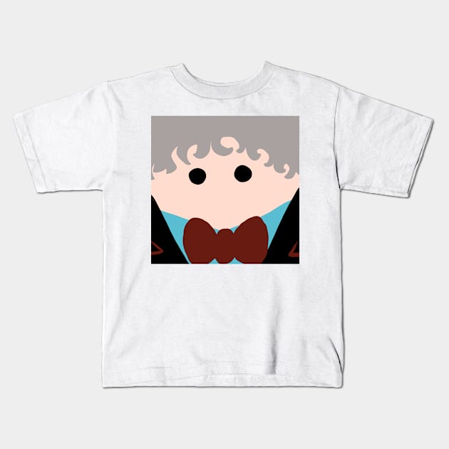 Minimalistic Third Doctor Kids T-Shirt by alxandromeda